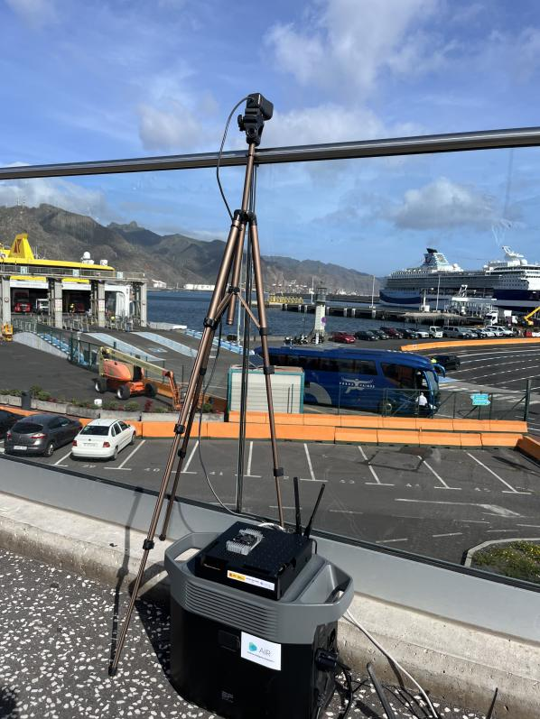 Fotografía del nodo HarborScan en la ubicación