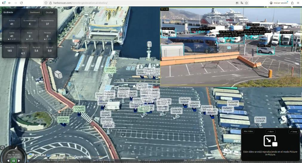 Captura del gemelo digital 3D con entidades geolocalizadas